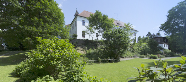 Garten und Gebäude in der Gemeinde Elsendorf.
